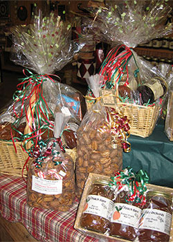 We sell fresh pecans in the shell, cracked, and pecan meats at The Peach Barn and Orchard, Porter, Oklahoma