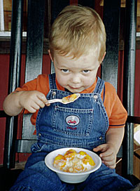 Enjoy delicious Porter Peaches with ice cream, fried peach pies, and fresh, locally grown peaches at The Peach Barn and Orchard, Porter, Oklahoma